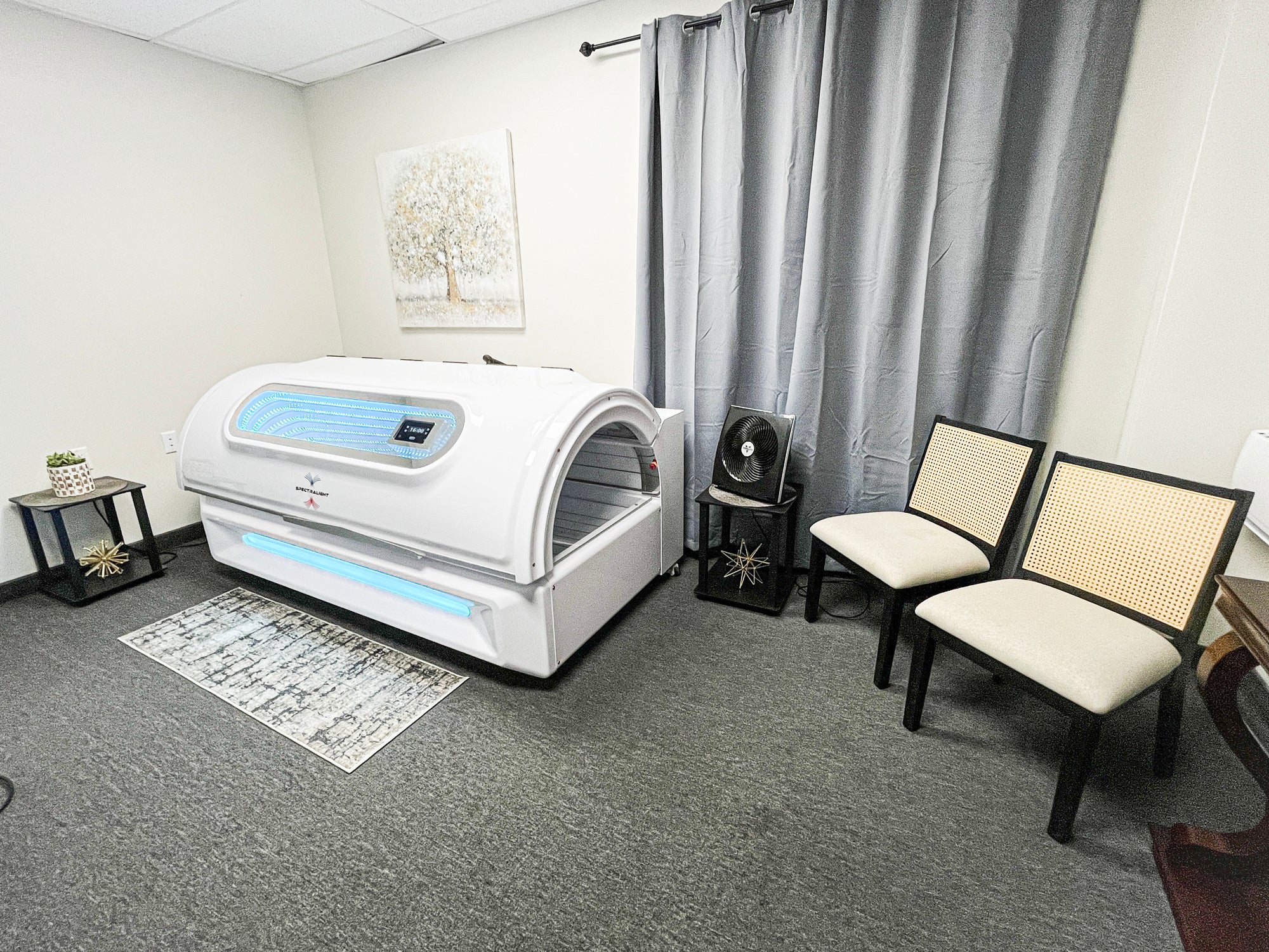 IllumaForge photobiomodulation bed in the session room at EVERFORGED Wellness Center Cedar City
